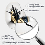 Black And Gold Cubic Expression VI - Asymmetric Metal Wall Clock
