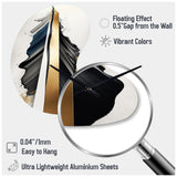 Black And Gold Cubic Expression VII - Asymmetric Metal Wall Clock