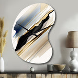 Black And Gold Cubic Expression X - Asymmetric Metal Wall Clock