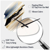 Black And Gold Cubic Expression X - Asymmetric Metal Wall Clock