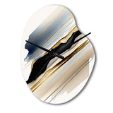 Black And Gold Cubic Expression X - Asymmetric Metal Wall Clock