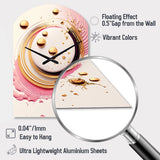 Pink Watercolor Circular Abstract IV - Asymmetric Metal Wall Clock