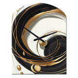 Gold Glamour Circle II - Asymmetric Metal Wall Clock
