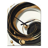 Gold Glamour Circle II - Asymmetric Metal Wall Clock