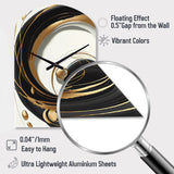 Gold Glamour Circle II - Asymmetric Metal Wall Clock