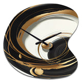 Gold Glamour Circle II - Asymmetric Metal Wall Clock