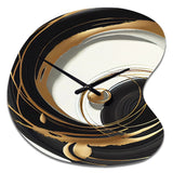 Gold Glamour Circle II - Asymmetric Metal Wall Clock