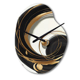 Gold Glamour Circle II - Asymmetric Metal Wall Clock