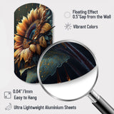 Realistic Sunflower - Asymmetric Metal Wall Clock