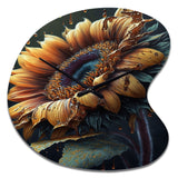 Realistic Sunflower - Asymmetric Metal Wall Clock