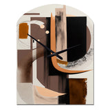 Modern Watercolor Art - Asymmetric Metal Wall Clock