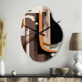 Modern Watercolor Art - Asymmetric Metal Wall Clock