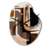 Modern Watercolor Art - Asymmetric Metal Wall Clock