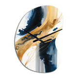 Stylish Spiral Abstract III - Asymmetric Metal Wall Clock