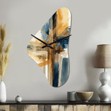 Modern Watercolor Abstract I - Asymmetric Metal Wall Clock