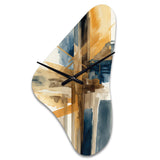 Modern Watercolor Abstract I - Asymmetric Metal Wall Clock