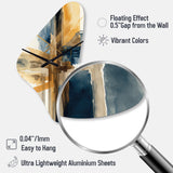 Modern Watercolor Abstract I - Asymmetric Metal Wall Clock