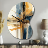 Modern Watercolor Abstract I - Asymmetric Metal Wall Clock