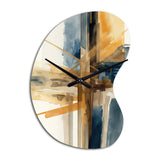 Modern Watercolor Abstract I - Asymmetric Metal Wall Clock