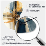 Modern Watercolor Abstract I - Asymmetric Metal Wall Clock