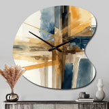 Modern Watercolor Abstract I - Asymmetric Metal Wall Clock
