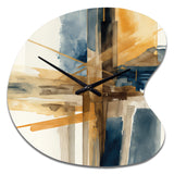 Modern Watercolor Abstract I - Asymmetric Metal Wall Clock
