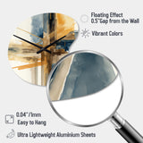 Modern Watercolor Abstract I - Asymmetric Metal Wall Clock