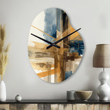 Modern Watercolor Abstract I - Asymmetric Metal Wall Clock