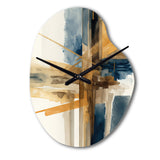 Modern Watercolor Abstract I - Asymmetric Metal Wall Clock