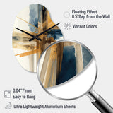 Modern Watercolor Abstract I - Asymmetric Metal Wall Clock