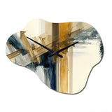Modern Watercolor Abstract II - Asymmetric Metal Wall Clock