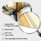 Modern Watercolor Abstract II - Asymmetric Metal Wall Clock
