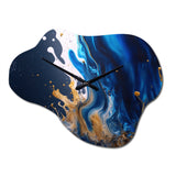 Ice Paint Splash I - Asymmetric Metal Wall Clock