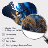 Ice Paint Splash I - Asymmetric Metal Wall Clock