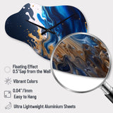 Ice Paint Splash I - Asymmetric Metal Wall Clock
