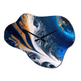 Ice Paint Splash III - Asymmetric Metal Wall Clock