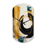 Modern Green Art Deco III - Asymmetric Metal Wall Clock