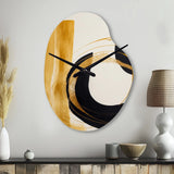 Modern Green Art Deco III - Asymmetric Metal Wall Clock