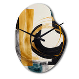 Modern Green Art Deco III - Asymmetric Metal Wall Clock