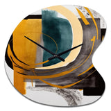 Modern Green Art Deco IV - Asymmetric Metal Wall Clock