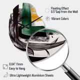 Modern Green Art Deco VI - Asymmetric Metal Wall Clock