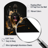 Chic Black And Gold Perfume Bottle II - Asymmetric Metal Wall Clock