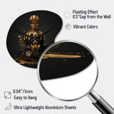 Chic Black And Gold Perfume Bottle VIII - Asymmetric Metal Wall Clock