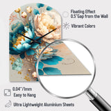 Multi-Color Blooming Flowers II - Asymmetric Metal Wall Clock