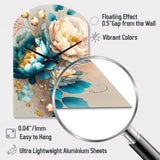 Multi-Color Blooming Flowers II - Asymmetric Metal Wall Clock