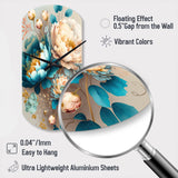 Multi-Color Blooming Flowers II - Asymmetric Metal Wall Clock