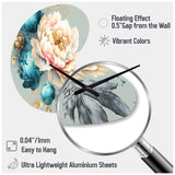 Multi-Color Blooming Flowers IV - Asymmetric Metal Wall Clock