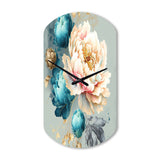 Multi-Color Blooming Flowers IV - Asymmetric Metal Wall Clock
