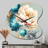 Multi-Color Blooming Flowers IV - Asymmetric Metal Wall Clock