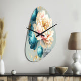 Multi-Color Blooming Flowers IV - Asymmetric Metal Wall Clock